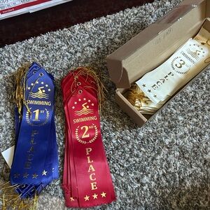 Swimming Award Ribbons Set